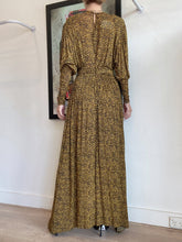 Load image into Gallery viewer, Isabel Marant - 19 Prefall Jucienne Midi dress - Yellow print on black - 40(10-12)
