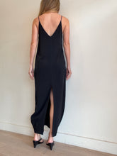 Load image into Gallery viewer, Bassike - V-neck Slip Maxi Dress - Black - 0
