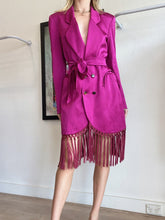 Load image into Gallery viewer, Blaze Milano  - Silk Blazer w Fringing Jacket - Magenta - 2
