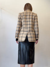 Load image into Gallery viewer, Anine Bing - Kaia Wool blend Checked Boxy Blazer - Caramel/Black  - XS - rrp$729
