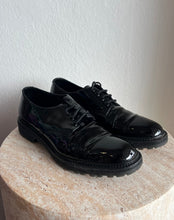 Load image into Gallery viewer, Saint Laurent - Lace Up Shoes - Black Patent  - 41
