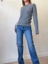 Load image into Gallery viewer, Autumn Cashmere - Cashmere Jumper w lace up side - Grey - XS
