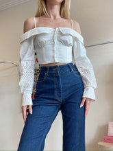 Load image into Gallery viewer, Self Portrait - Cropped Off Shoulder Top - White - 6 - NWT - RRP$590

