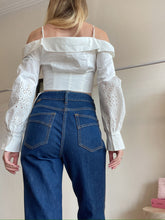Load image into Gallery viewer, Self Portrait - Cropped Off Shoulder Top - White - 6 - NWT - RRP$590
