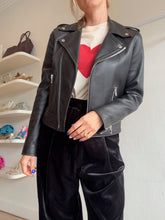 Load image into Gallery viewer, Scanlan Theodore - Leather Moto Jacket - Black - 10
