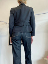 Load image into Gallery viewer, Gucci - Single Breasted   Jacket  w Waist Detail- Black - 44
