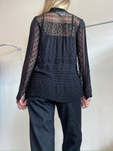 Load image into Gallery viewer, Zimmermann - Sheer Tie Front Blouse - Black - 0
