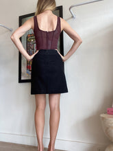 Load image into Gallery viewer, Viktoria &amp; Woods - Mesh Corset Top - Burgundy - 6
