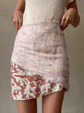 Load image into Gallery viewer, Antipodean - Silk LinenTuck Mini Skirt - Pink - 8
