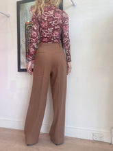 Load image into Gallery viewer, Sezane - LS Mock Neck Top - Burgundy Floral  - S
