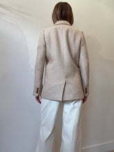 Load image into Gallery viewer, Anine Bing - Wool Blend Double Breasted BoxyBlazer - Caramel/Cream - XS - RRP$765
