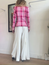 Load image into Gallery viewer, Smythe - Blazer Pouf  Sleeve One button - Pink  check - US4(8) - RRP$1,400
