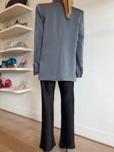 Load image into Gallery viewer, Alex Perry - Oversize Satin Crepe Blazer - Iron - 10 - NWT
