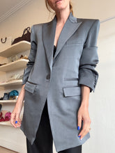 Load image into Gallery viewer, Alex Perry - Oversize Satin Crepe Blazer - Iron - 10 - NWT
