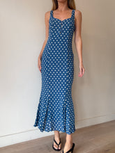 Load image into Gallery viewer, Reformation - Laine Polka Dot Midi Dress - Blue - 8
