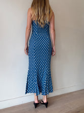 Load image into Gallery viewer, Reformation - Laine Polka Dot Midi Dress - Blue - 8
