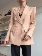 Load image into Gallery viewer, Alex Perry - Crepe Double Breasted Blazer - Nude - 10
