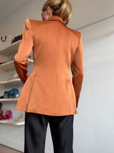Load image into Gallery viewer, Alex Perry - Satin Double Breasted Blazer - Copper - 10
