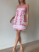 Load image into Gallery viewer, Antipodean - Paisley Linen Mini Dress - Pink - 10
