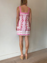 Load image into Gallery viewer, Antipodean - Paisley Linen Mini Dress - Pink - 10
