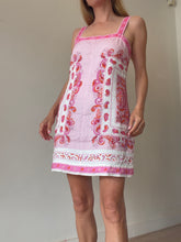 Load image into Gallery viewer, Antipodean - Paisley Linen Mini Dress - Pink - 10
