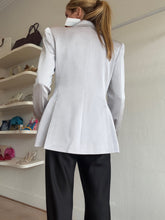 Load image into Gallery viewer, Alex Perry - Single Breasted Satin Crepe Blazer - Silver - 10 - NWT
