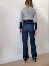 Load image into Gallery viewer, Jigsaw - Cashmere blend Jumper - Grey w navy block- S
