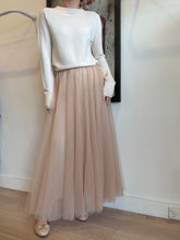 Load image into Gallery viewer, Silk Tulle Maxi Skirt - Blush pink - 12
