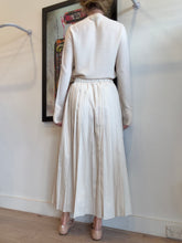 Load image into Gallery viewer, Alemais - Rider Pleated Maxi Skirt - Cream/Blue Horse Print - 8
