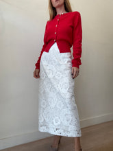 Load image into Gallery viewer, O.P. On Parks - Cotton/Cashmere Cardigan w diamonte buttons - Red - 8

