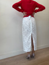 Load image into Gallery viewer, O.P. On Parks - Cotton/Cashmere Cardigan w diamonte buttons - Red - 8
