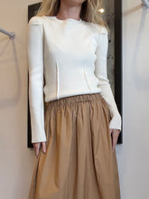 Load image into Gallery viewer, Victoria Beckham - Wool Blend LS Ribbed Jumper - Ivory - 3
