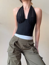 Load image into Gallery viewer, Henne - Kiara Bustier top w mesh   - Black - 6 nwt RRP$189
