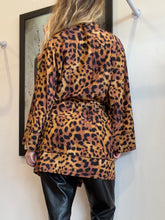 Load image into Gallery viewer, The Upside - Silk/Cotton Robe w belt- Leopard print - 1
