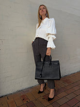 Load image into Gallery viewer, Khaite - Ruched Sleeve Pointed Collar Shirt - Ivory - XS
