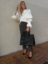 Load image into Gallery viewer, Khaite - Straight Leg Wool Pants - Check  Brown/Navy- 0
