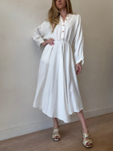 Load image into Gallery viewer, Watson x Watson - Linen Button Midi Dress - White - 8
