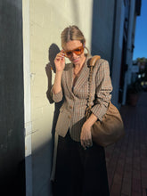 Load image into Gallery viewer, Vintage Hermes - Wool Leather Trim Jacket - Tan Check - M
