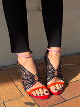 Load image into Gallery viewer, Kat Maconie - The Raya Jewelled Heels - Pink - 38
