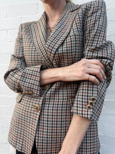 Load image into Gallery viewer, Vintage Hermes - Wool Leather Trim Jacket - Tan Check - M
