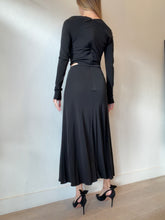 Load image into Gallery viewer, Reiss - Faye LS Jersey Maxi Dress w Cut Out - Black - 10 - NWT - RRP$468
