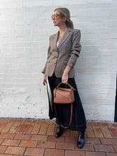 Load image into Gallery viewer, Vintage Hermes - Wool Leather Trim Jacket - Tan Check - M
