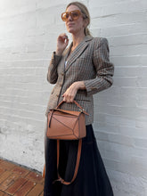Load image into Gallery viewer, Vintage Hermes - Wool Leather Trim Jacket - Tan Check - M
