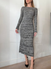 Load image into Gallery viewer, Friends with Frank - The Cleo LS Midi Dress - Black/Taupe grey  - XS
