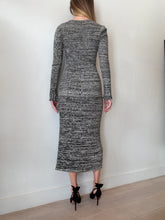 Load image into Gallery viewer, Friends with Frank - The Cleo LS Midi Dress - Black/Taupe grey  - XS
