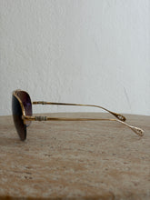 Load image into Gallery viewer, Chrome Hearts - Stain Aviator Metal Rim Sunglasses - Plum/Gold  -
