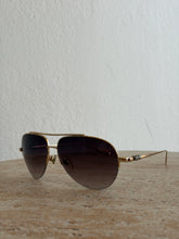 Load image into Gallery viewer, Chrome Hearts - Stain Aviator Metal Rim Sunglasses - Plum/Gold  -

