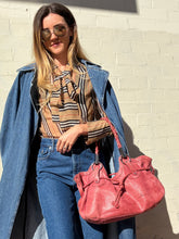 Load image into Gallery viewer, Burberry - Sheer Logo Bow LS Shirt - Check - 10
