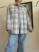 Load image into Gallery viewer, Vince - Wool blend Quilted Shacket - Grey Check - L
