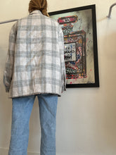 Load image into Gallery viewer, Vince - Wool blend Quilted Shacket - Grey Check - L
